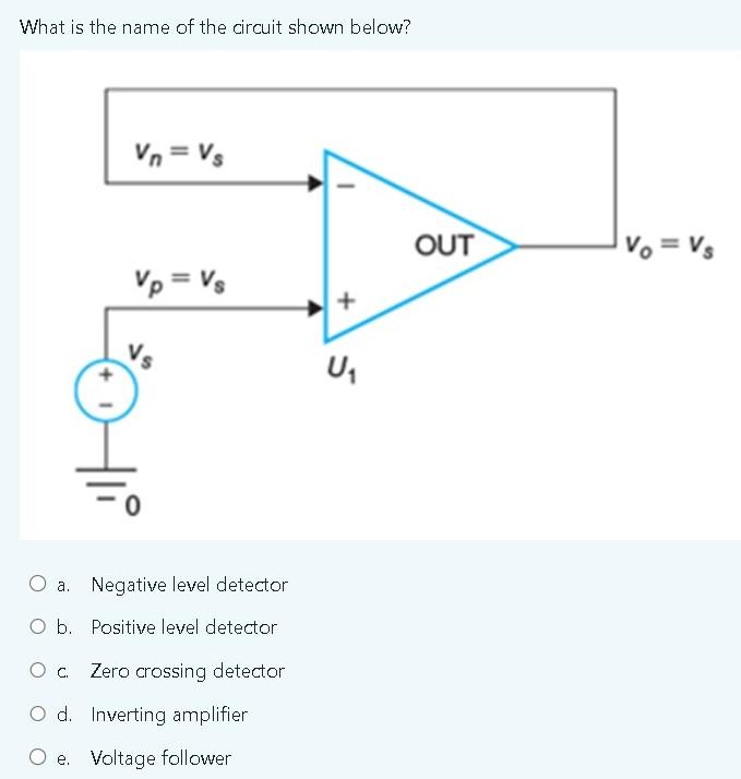 Solved What is the name of the circuit shown below? a. | Chegg.com