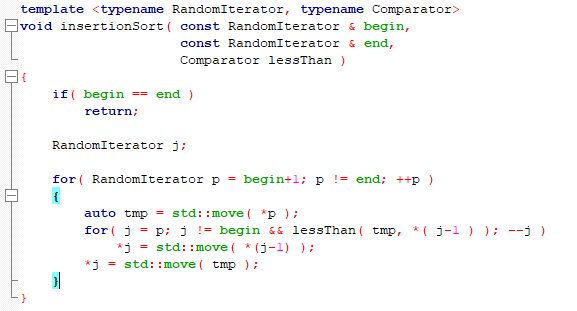 template void insertionSort( const Random Iterator & | Chegg.com