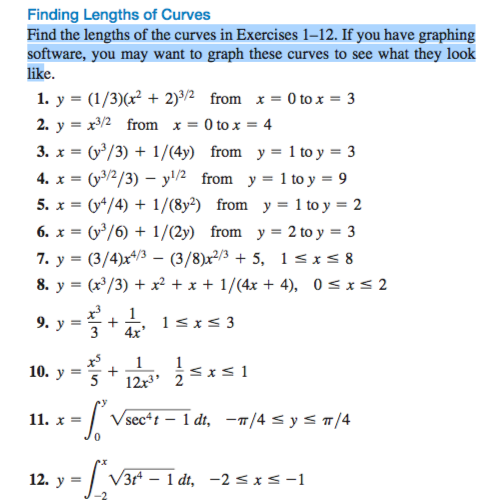 Solved Finding Lengths of Curves Find the lengths of the | Chegg.com