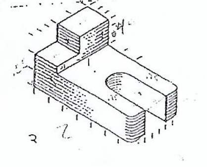 Solved Draw the top, right, and front views for the | Chegg.com