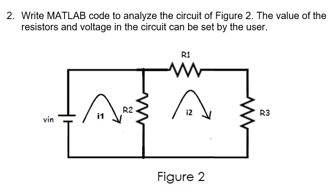 Solved 1. Write MATLAB code to analyze the circuit of Figure | Chegg.com