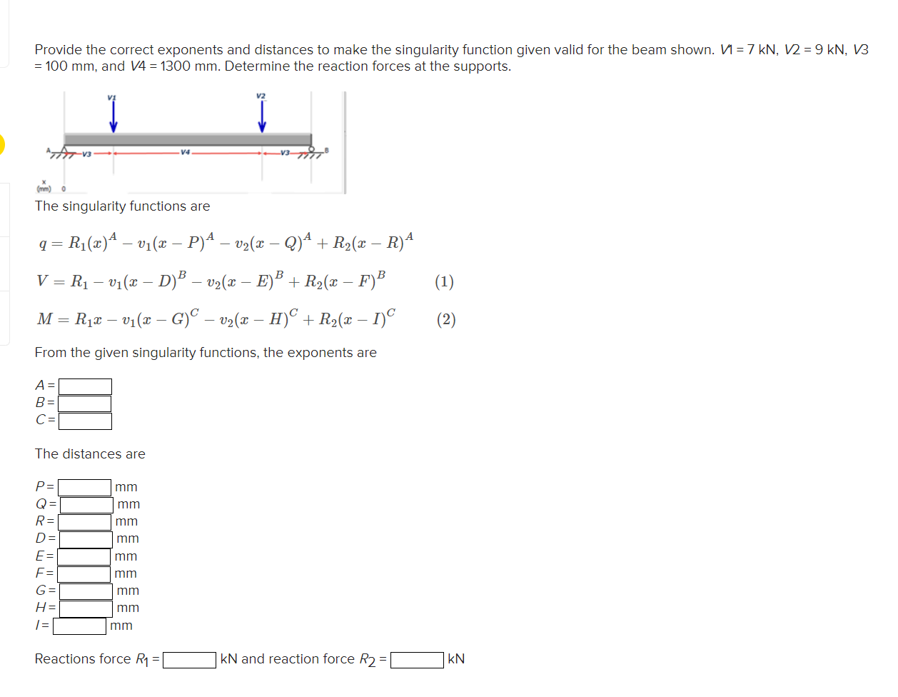 Provide the correct exponents and distances to make | Chegg.com