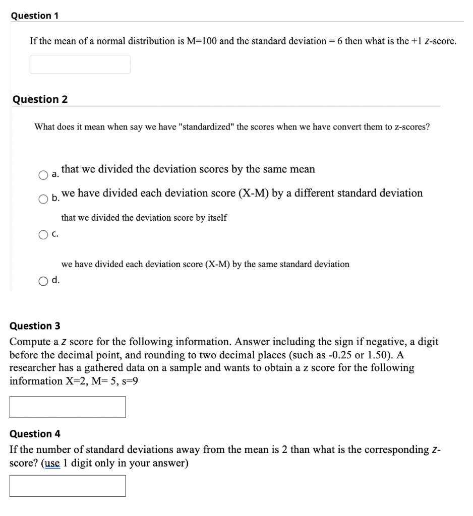 Solved Question 1 If the mean of a normal distribution is | Chegg.com