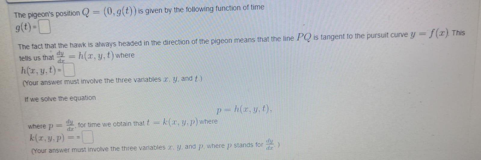 Solved Suppose that a hawk, whose initial position is (a,0) | Chegg.com