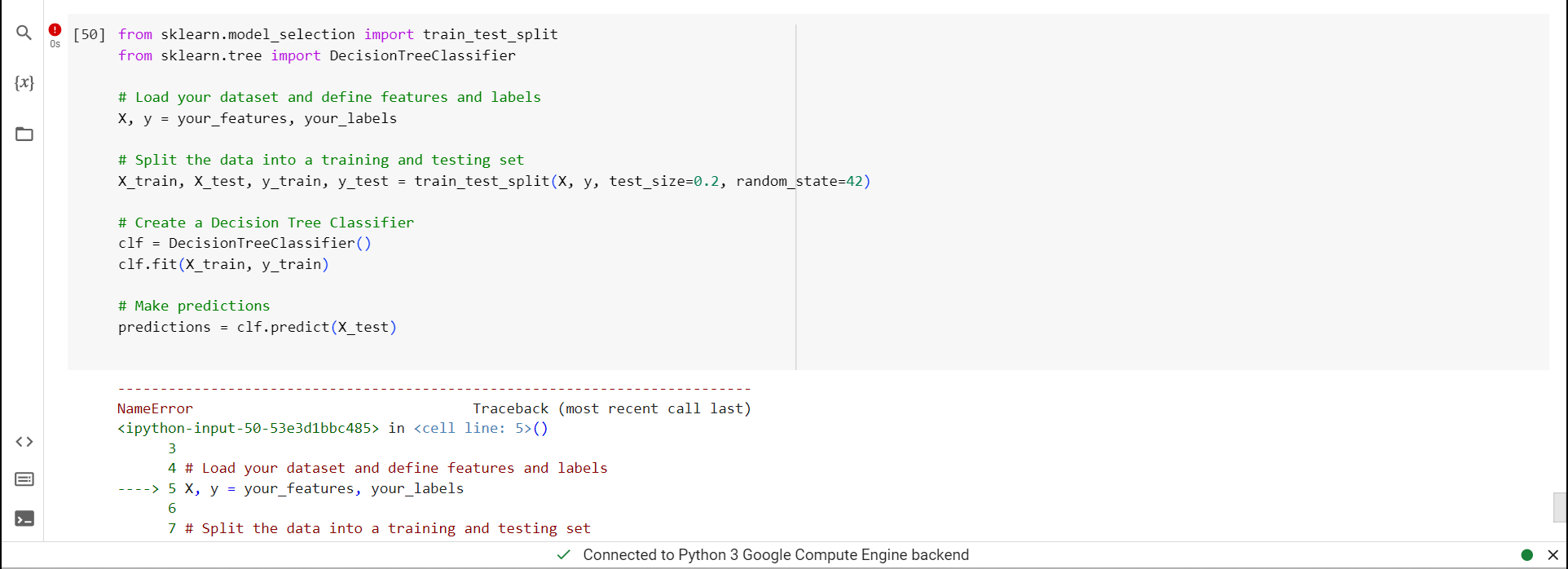 Solved () [50] from sklearn.model_selection import | Chegg.com