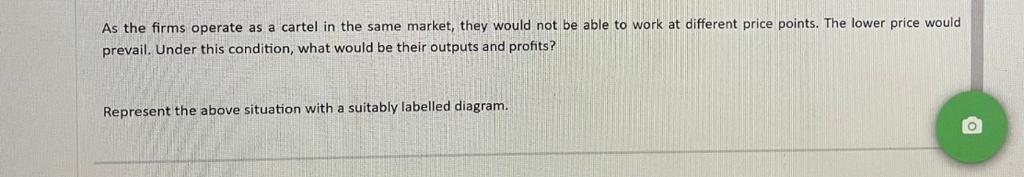 Solved (b) Two Firms A And B Are In A Market With A Demand | Chegg.com