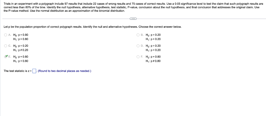 solved-the-p-value-method-use-the-normal-distribution-as-an-chegg