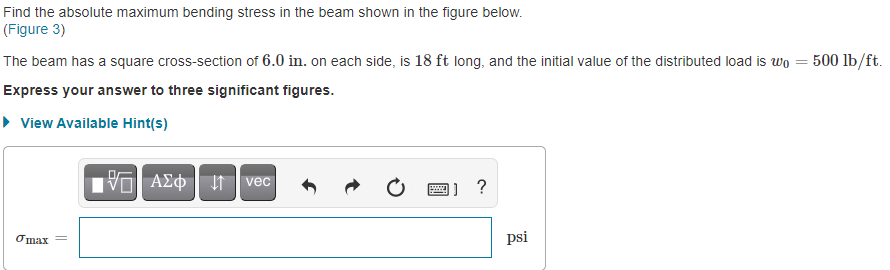 Solved Wo 'B a Find the absolute maximum bending stress in | Chegg.com