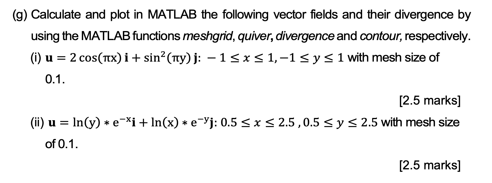 Solved (g) Calculate and plot in MATLAB the following vector | Chegg.com