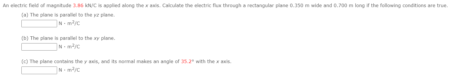 Solved An electric field of magnitude 3.86 kN/C is applied | Chegg.com