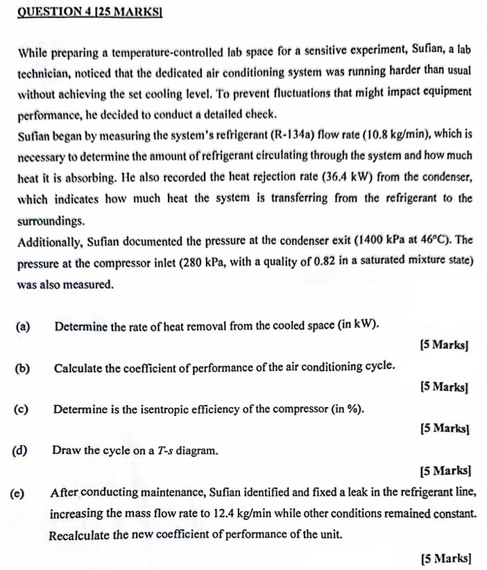 Solved QUESTION 4 [25 ﻿MARKS]While preparing a | Chegg.com