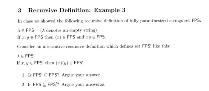 Solved 5 Recursive Definitions And Structural Induction Chegg Solved 5 Recursive Definitions And Structural Induction Chegg