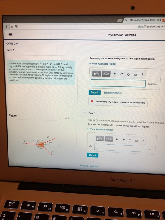 Solved Phys121/52 Fall 2018 CHW3-Ch4 Item 1 Express your | Chegg.com