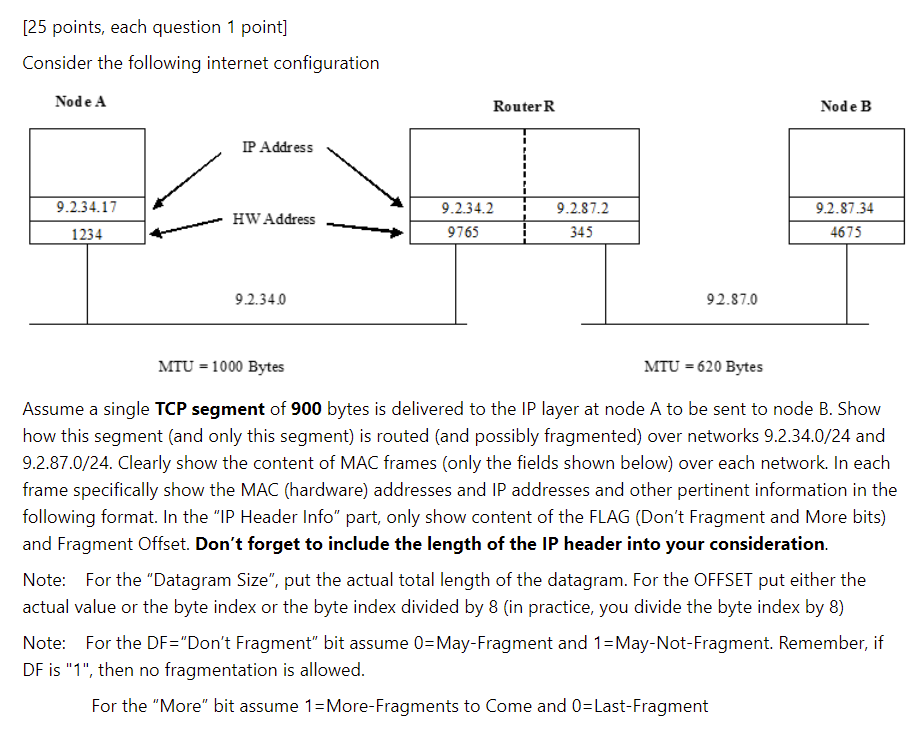 Solved [25 points, each question 1 point] Consider the | Chegg.com