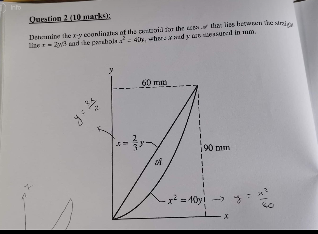 Solved Info Question 2 10 Marks Determine The X Y Chegg Com