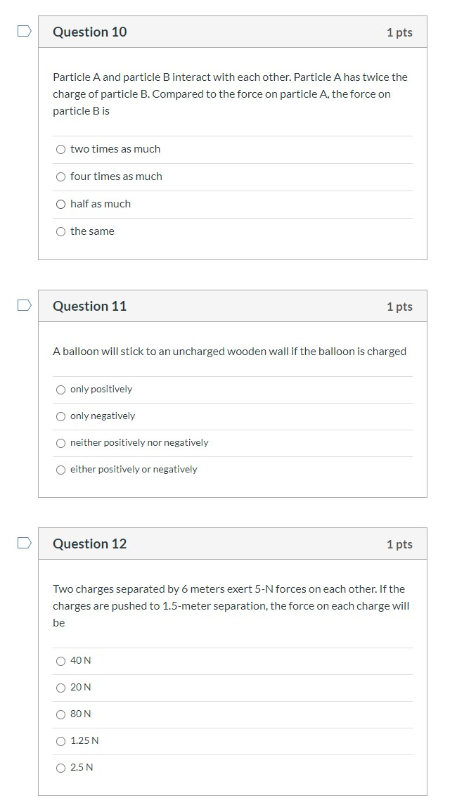 Solved U Question 10 1 pts Particle A and particle B | Chegg.com