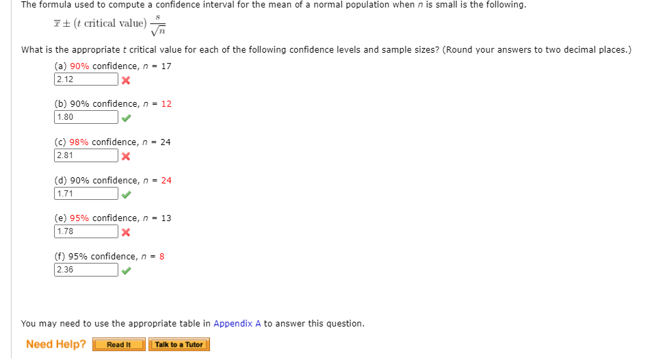 Solved The formula used to compute a confidence interval for | Chegg.com