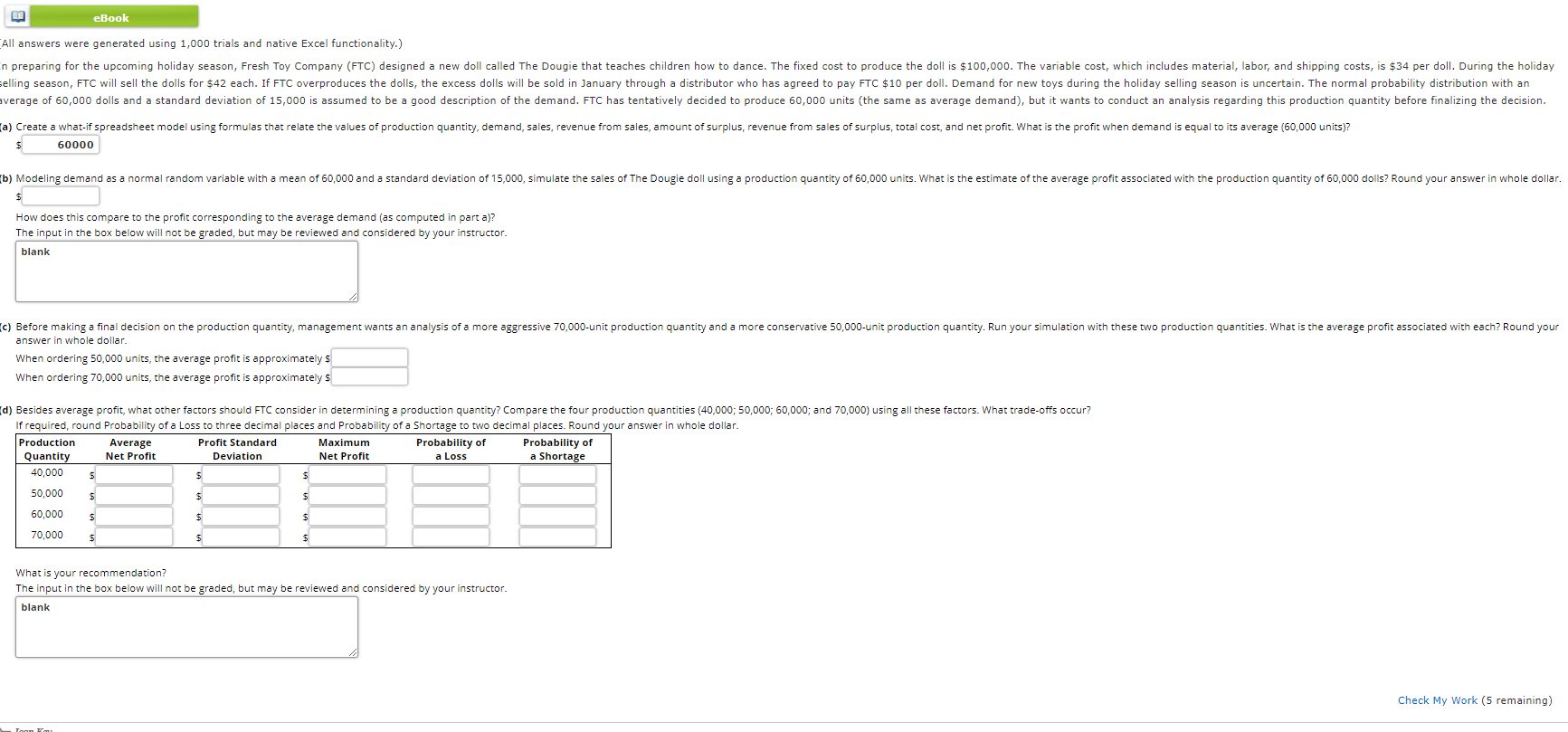 Please answer the following questions using Excel. | Chegg.com