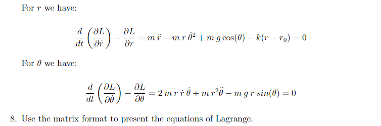 How I can express the following Lagrangian | Chegg.com