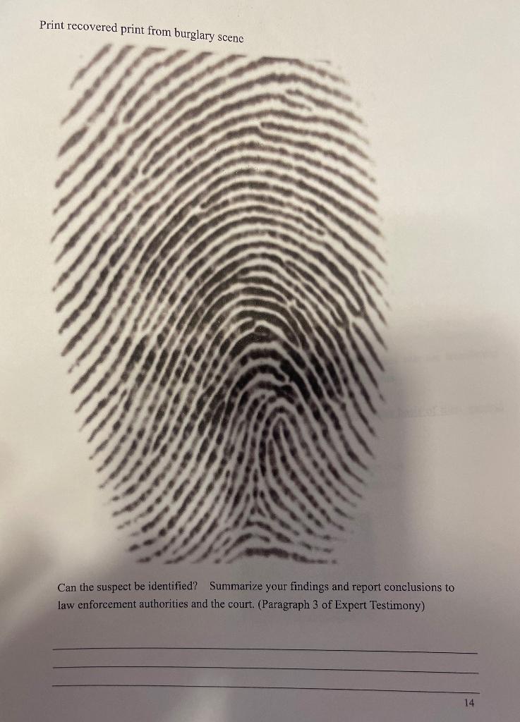 Solved Lesson 2 Fingerprints Worksheet 2.4 Try out the steps