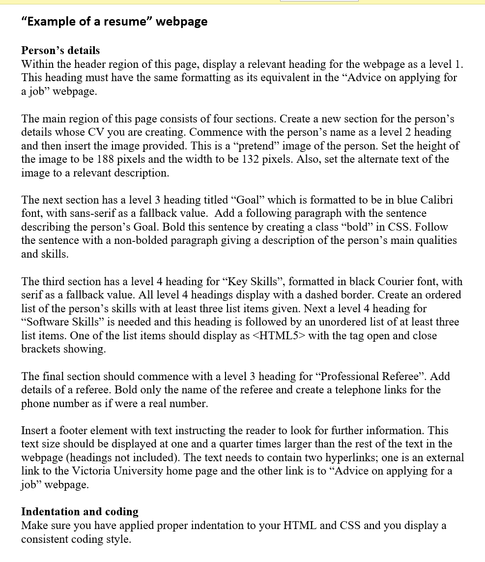 Solved You will create two webpages; one webpage | Chegg.com