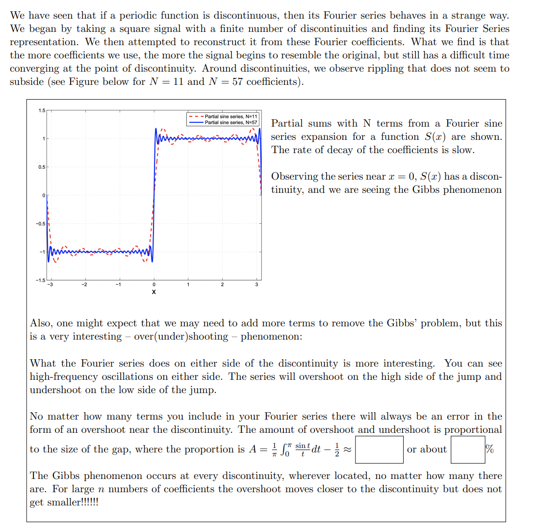 Solved We have seen that if a periodic function is | Chegg.com