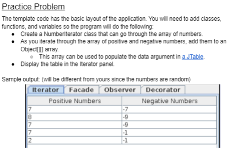 Solved Practice Problem The template code has the basic | Chegg.com