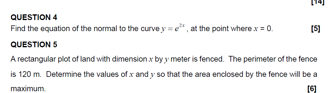 Solved QUESTION 4 Find the equation of the normal to the | Chegg.com
