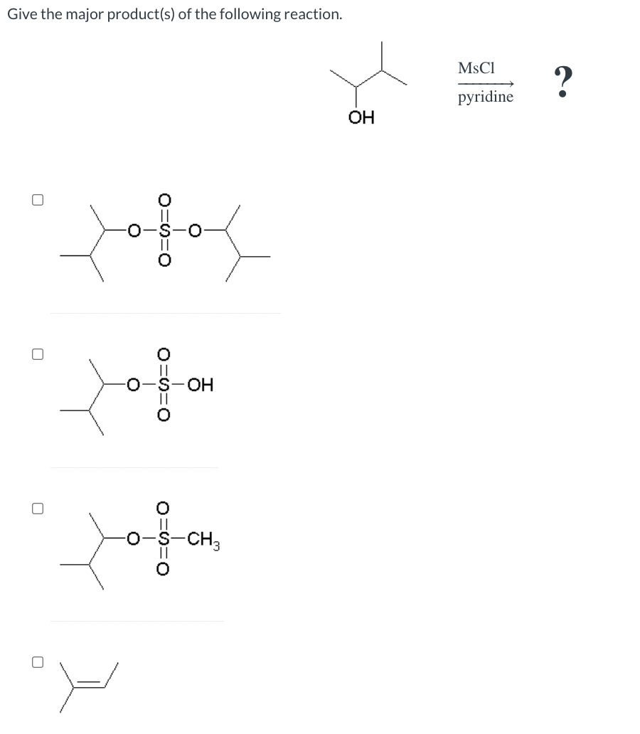 Solved Give The Major Product(s) Of The Following Reaction. | Chegg.com