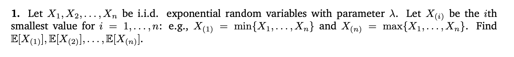 Solved 1 Let X1 X2 … Xn Be I I D Exponential Random