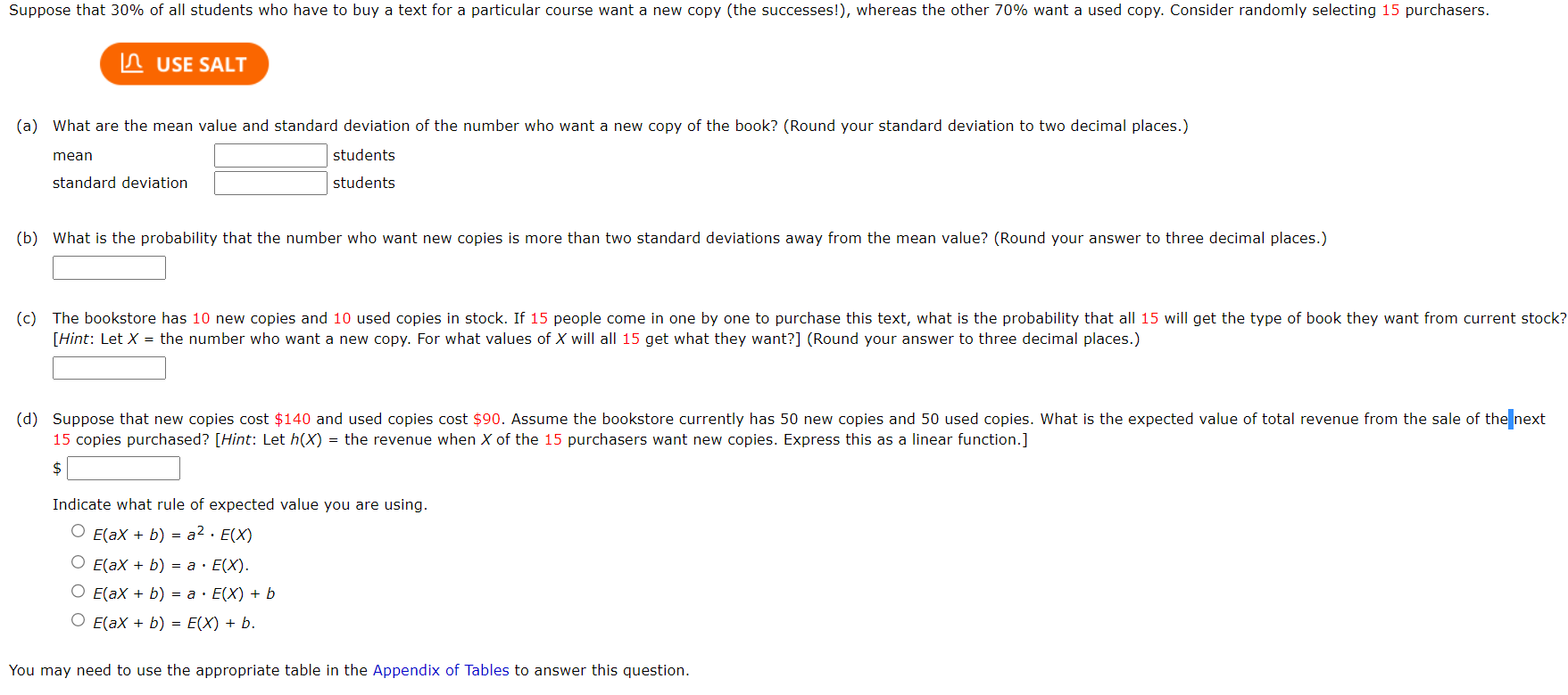 Solved (a) What are the mean value and standard deviation of | Chegg.com