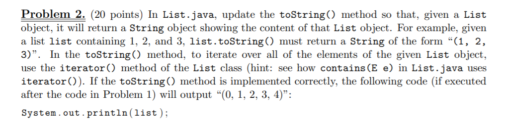 LinkedList.java import java.util.Iterator; /** * A | Chegg.com