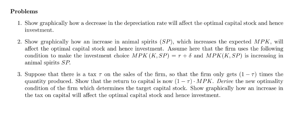 Solved Problems 1. Show graphically how a decrease in the | Chegg.com