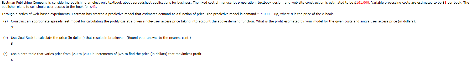 Solved Solve by USING EXCEL, please show the formula on how | Chegg.com