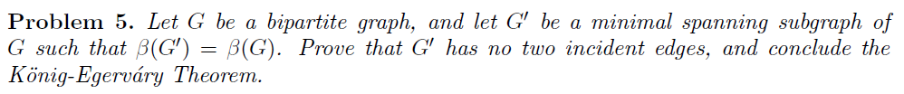 Solved Problem 5. Let G be a bipartite graph, and let G' be | Chegg.com