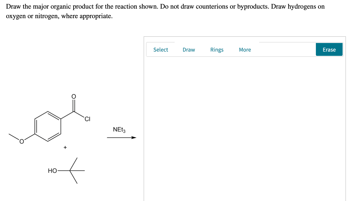 solved-draw-the-major-organic-product-for-the-reaction-chegg