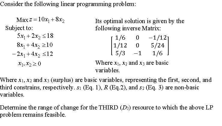 Solved Consider the following linear programming problem: = | Chegg.com