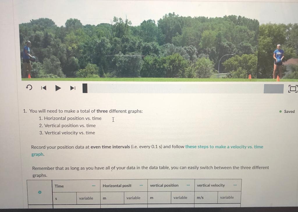 3. Describe the horizontal motion of the kickball.