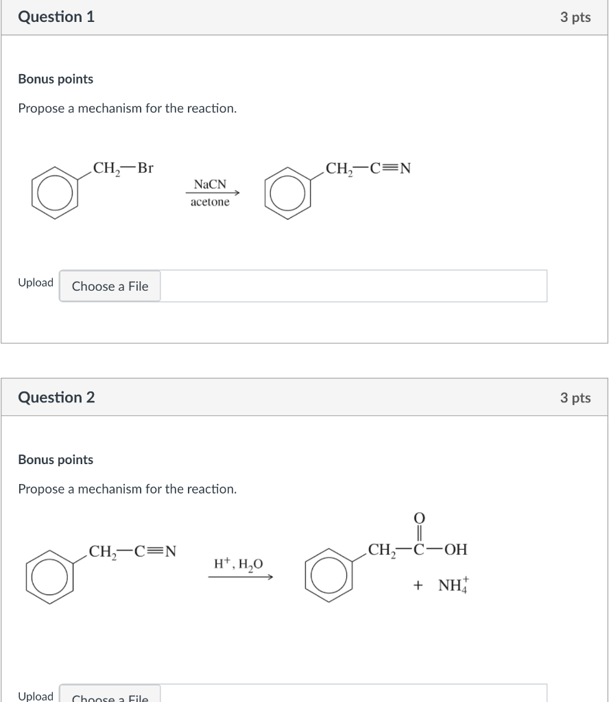Solved Bonus points Propose a mechanism for the reaction. | Chegg.com