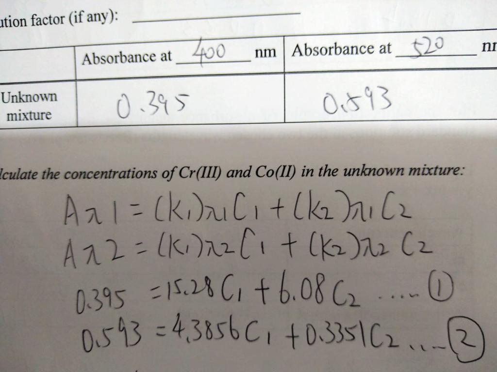 Solved Calculate the concentrations of unknown mixture? How | Chegg.com