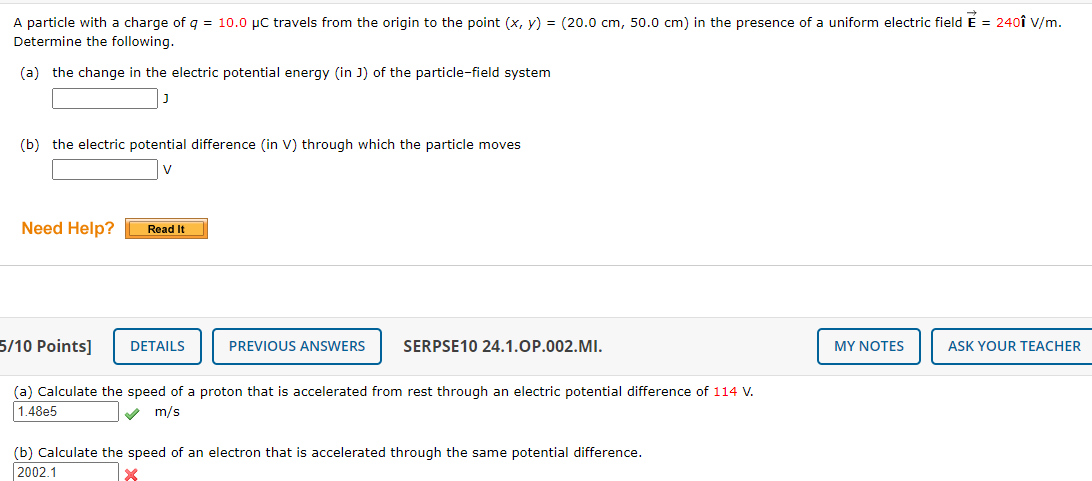 Solved A Particle With A Charge Of Q = 10.0 PC Travels From | Chegg.com