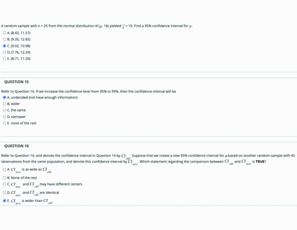 Solved A random sample with n=25 from the normal | Chegg.com