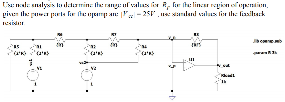 Solved Use node analysis to determine the range of values | Chegg.com