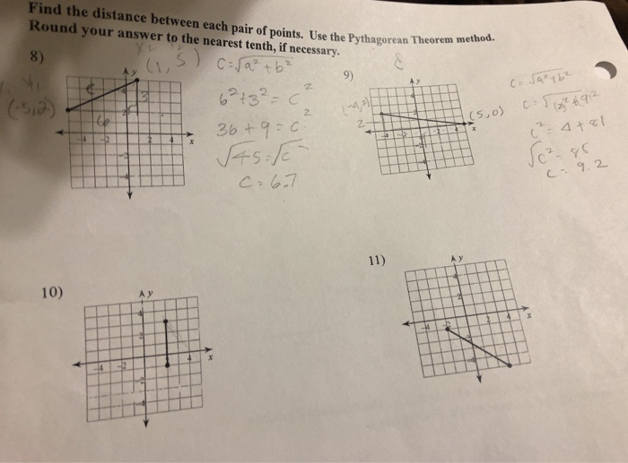 Solved Find the distance between each pair of points. Use | Chegg.com