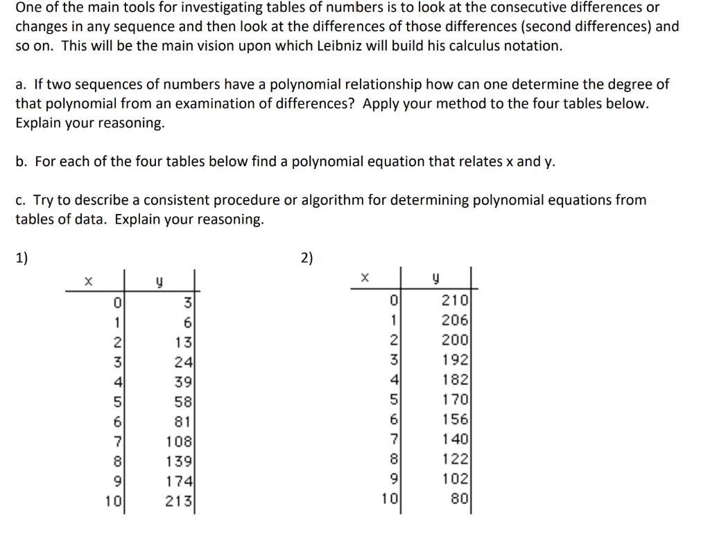 Solved One of the main tools for investigating tables of | Chegg.com