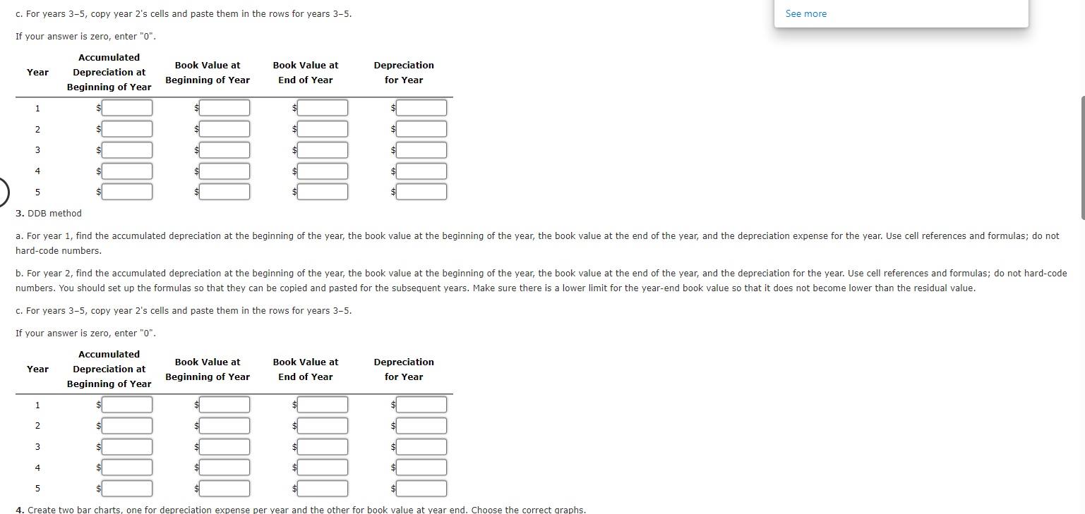 Solved double declining balance method. Compare your results | Chegg.com