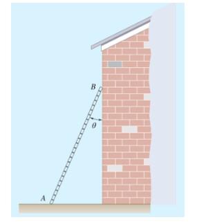 Solved A 58-lb Ladder Rests Against A Wall When The Bottom | Chegg.com