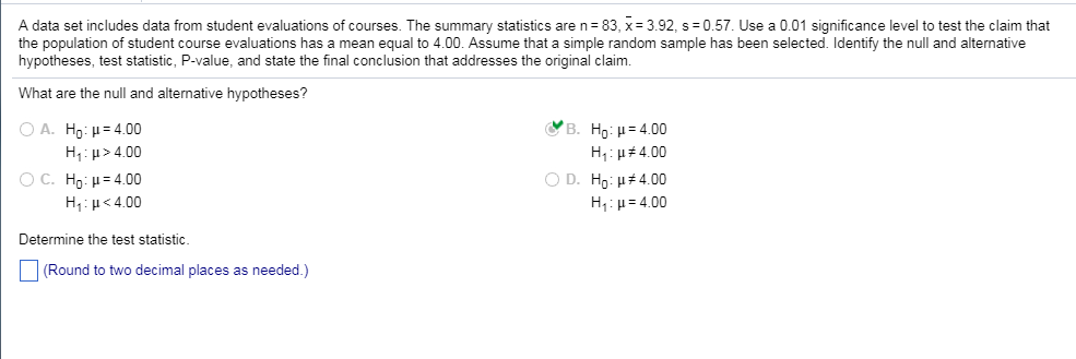 Solved A data set includes data from student evaluations of Chegg com Solved A data set includes data from student evaluations of Chegg com