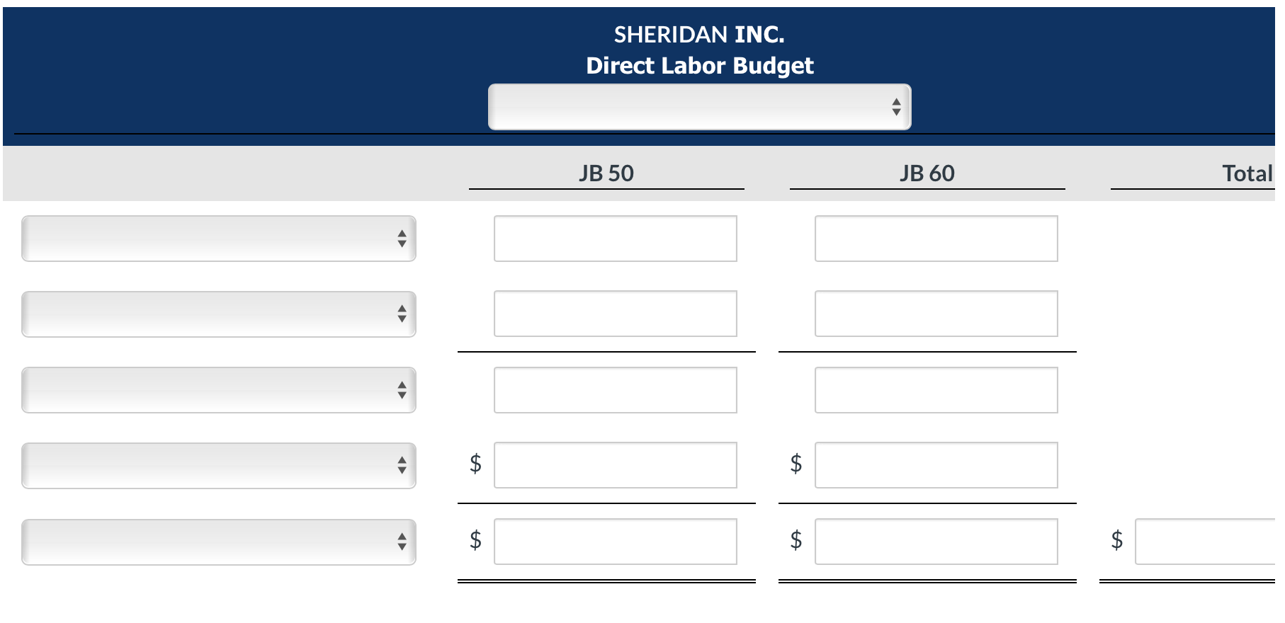 Solved Sheridan Inc. is preparing its annual budgets for the