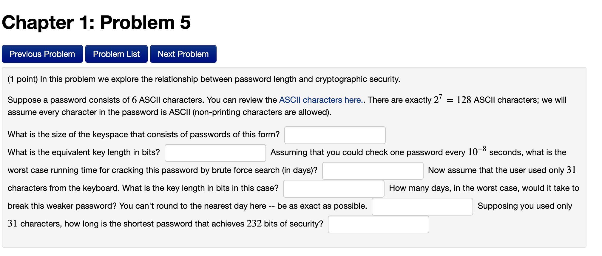 Solved (1 point) In this problem we explore the relationship | Chegg.com